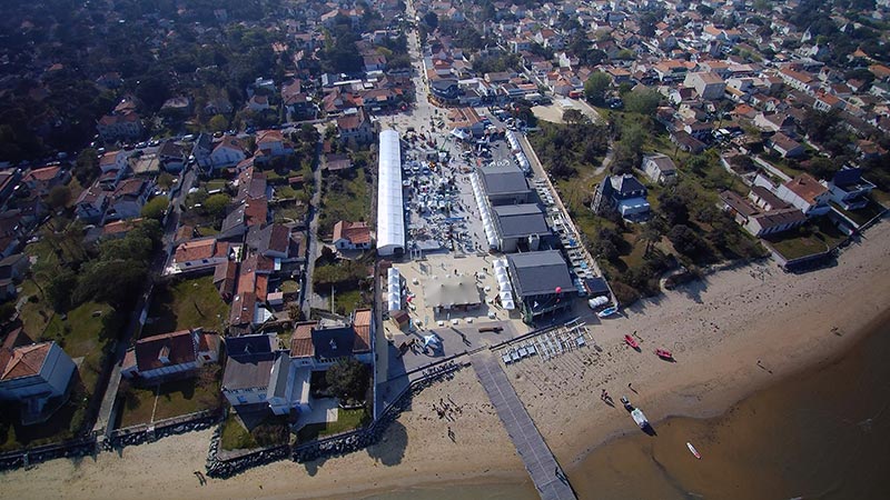 vue aerienne salon de la conchyliculture La Tremblade